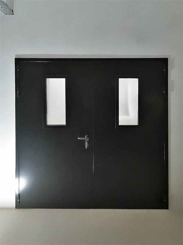 Остеклённая двустворчатая дверь Остеклённая двустворчатая дверь